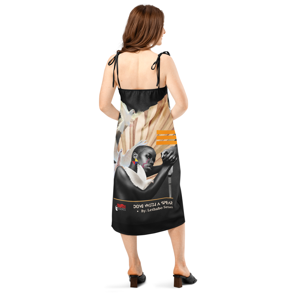 Tie-strap midi dress