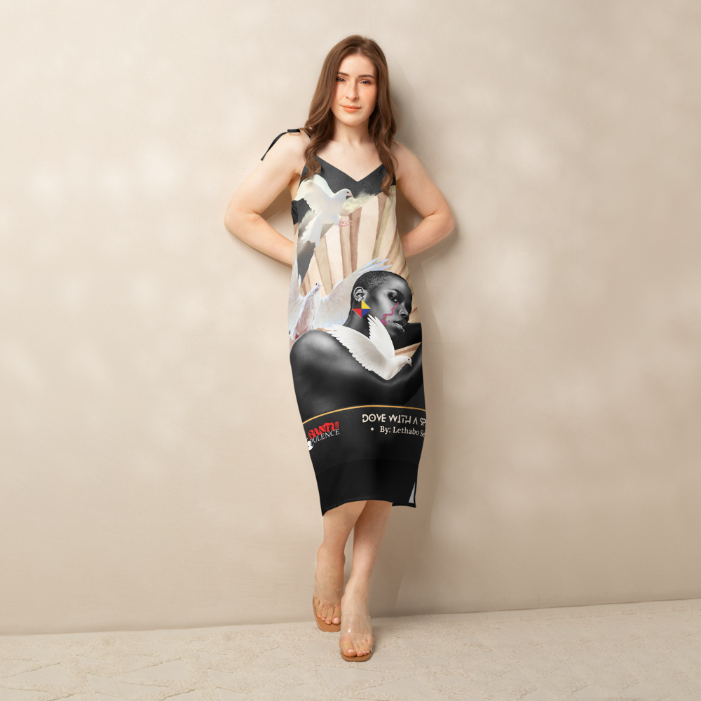 Tie-strap midi dress