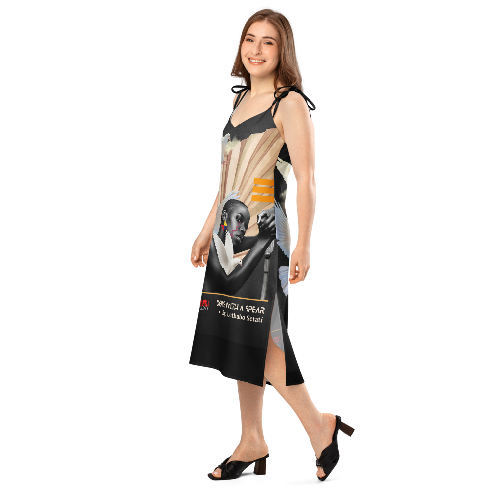 Tie-strap midi dress