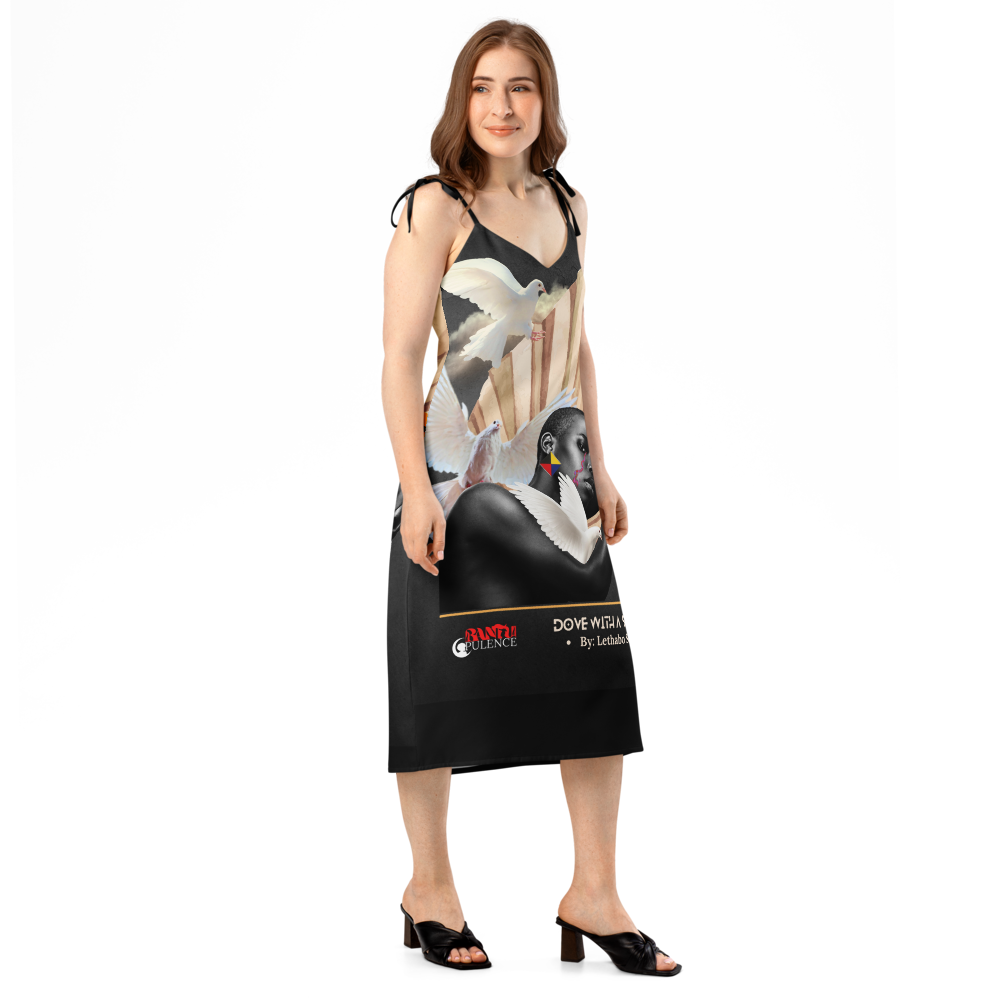 Tie-strap midi dress