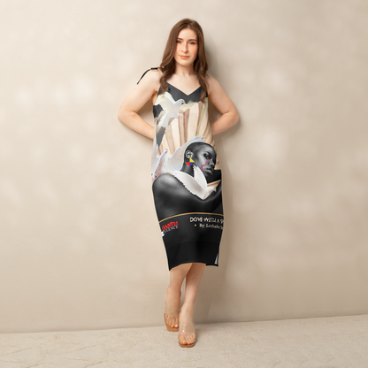 Tie-strap midi dress