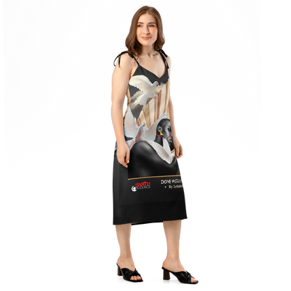 Tie-strap midi dress